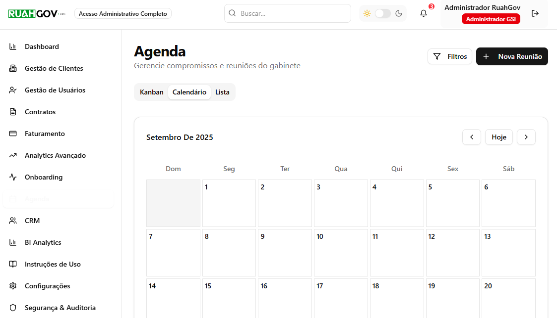 Dashboard Agenda Inteligente